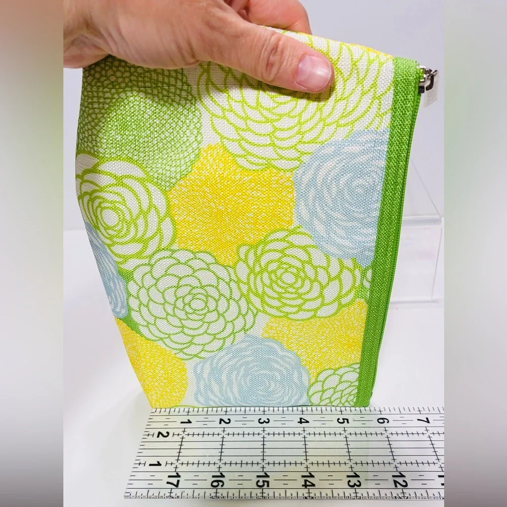 NEW Clinique Floral Pastel Cosmetic Bag 2.5”D x 8.5”W x 5.75”H